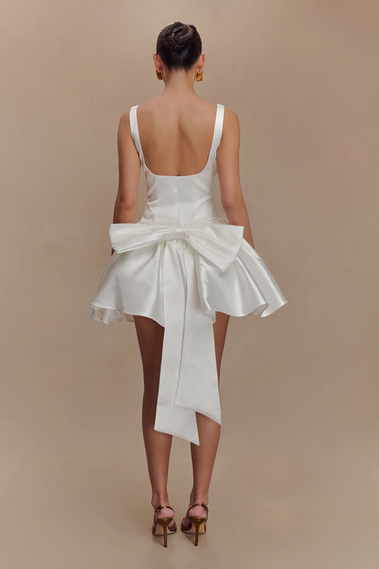 Meshki - Felicia Bow Mini Dress - Size Extra Small