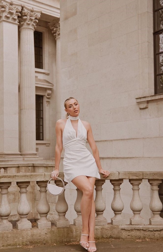 Odd Muse - Ultimate Muse Halter Neck Mini Dress - Size L - The Wedding Wardobe