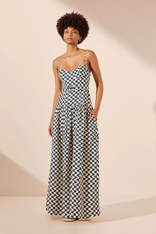 The Wedding Wardrobe Shona Joy - Erica panelled bustier maxi dress 7