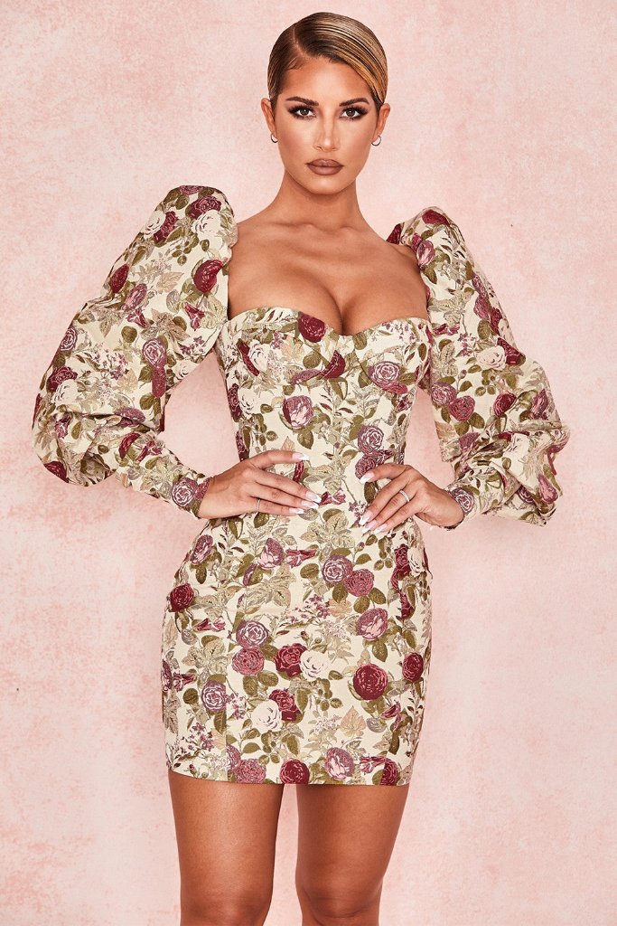 The Wedding Wardrobe House of CB - Azie Floral Mini Dress 5