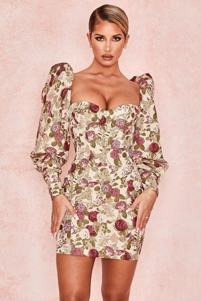 The Wedding Wardrobe House of CB - Azie Floral Mini Dress 6