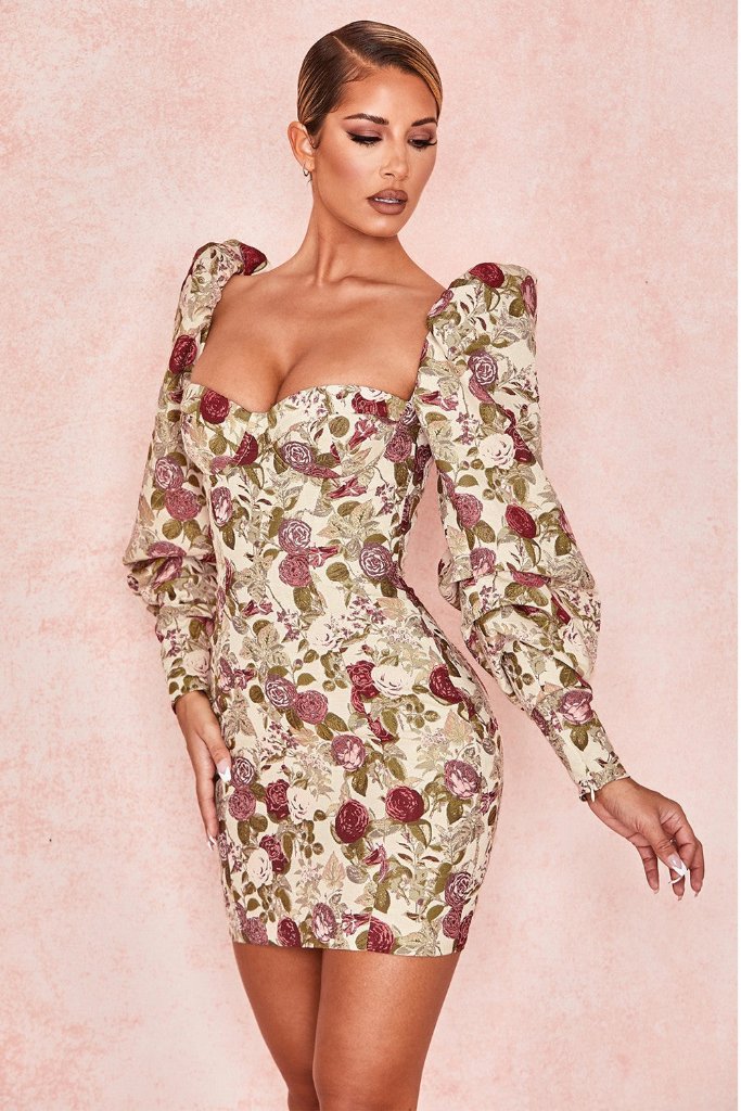 The Wedding Wardrobe House of CB - Azie Floral Mini Dress 7
