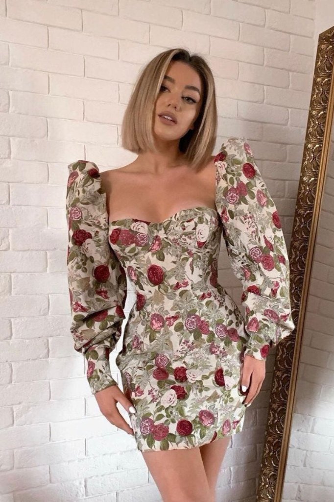 The Wedding Wardrobe House of CB - Azie Floral Mini Dress 2