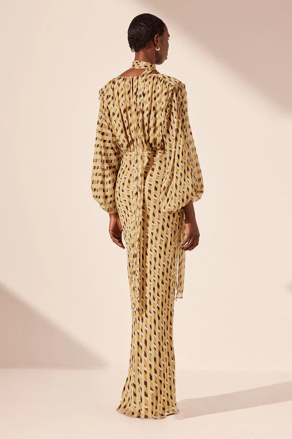 The Wedding Wardrobe Shona Joy - Axel plunge balloon sleeve dress  5