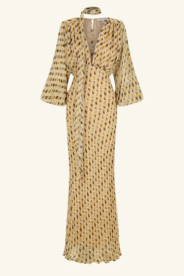 The Wedding Wardrobe Shona Joy - Axel plunge balloon sleeve dress  7