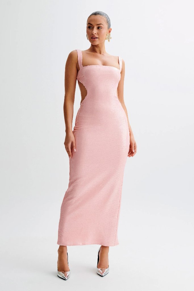 The Wedding Wardrobe Meshki - Adoria Sequin cut out maxi dress  6